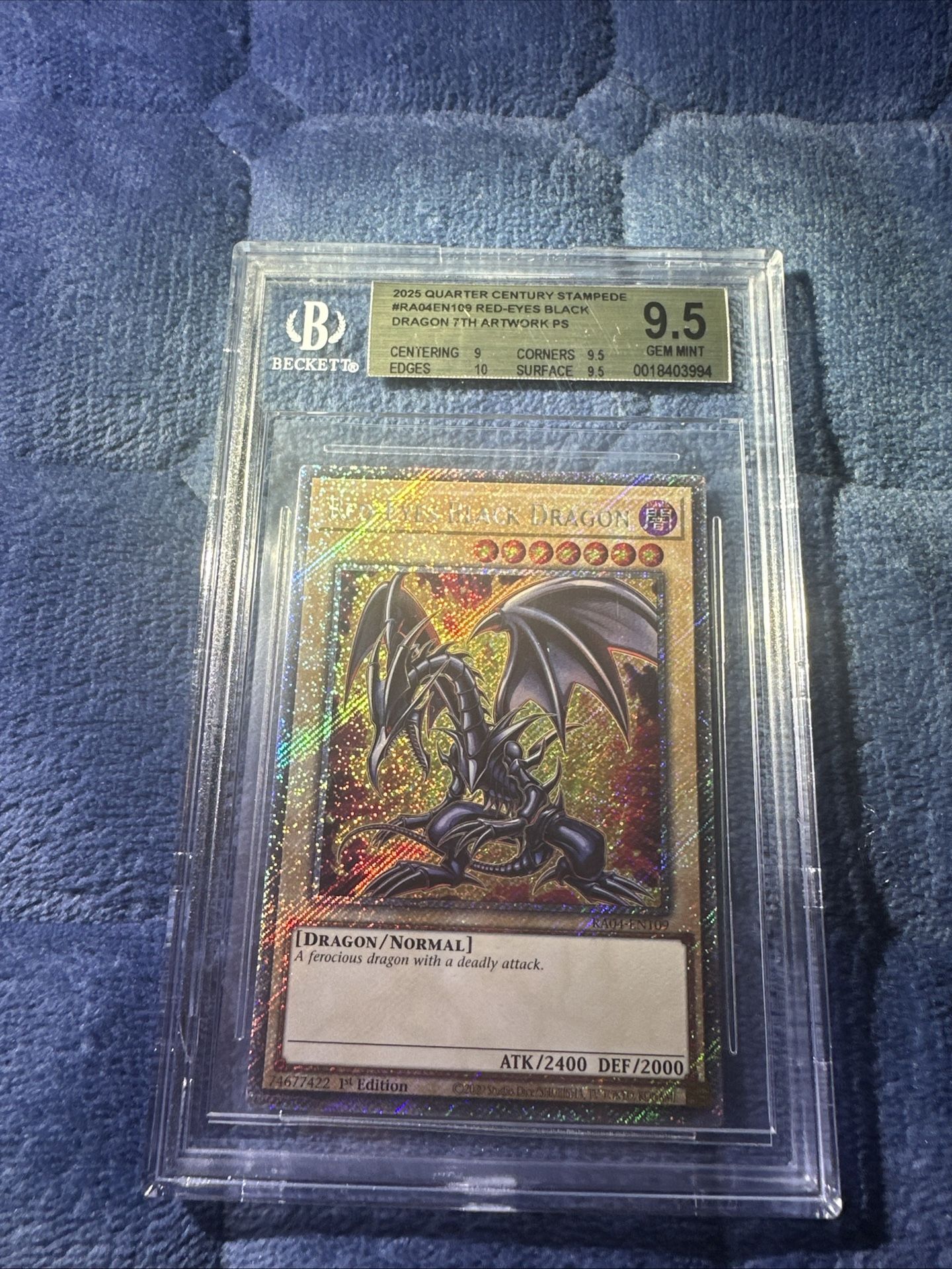 Yu-Gi-Oh Red Eyes Black Dragon (7th Art)