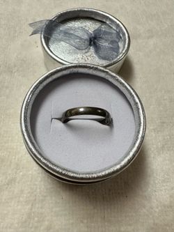 NEW Dark Gunmetal Plain Band Ring Size 9 Gift Box