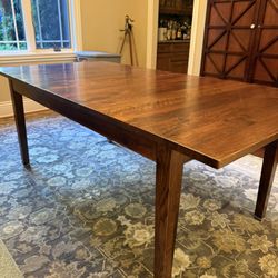  Solid Wood Expandable Dining Table w/ Leaf Seats 6–10