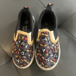 Disney’s Mickey Mouse Graphic Slip On Canvas Sneakers Toddler Shoes  Unisex