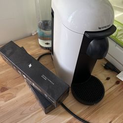 White Nespresso coffee machine