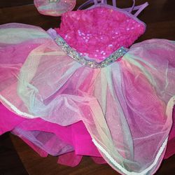 Pink Tutu Dress With Head Piece