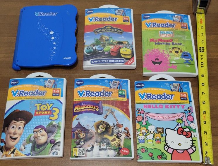 VTech V.Reader Interactive E-Book System with 5 Cartridges