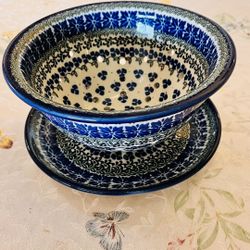Berry Bowl Polish Pottery Handmade 