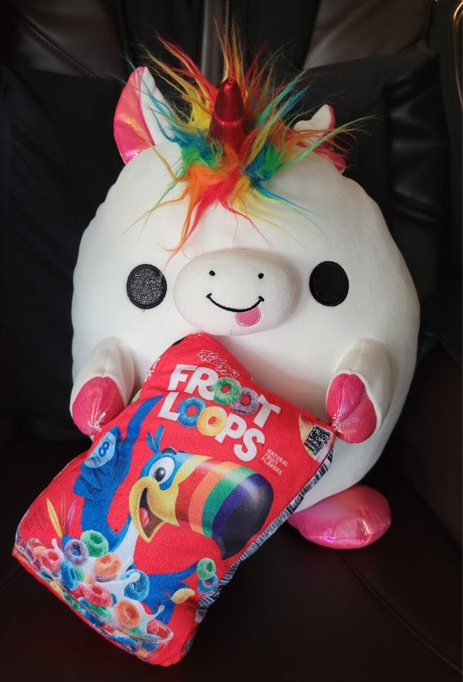 Zuru Snackles Richard The Unicorn Froot Loops Giant 14 In Plush