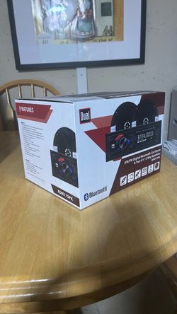 Dual AM/FM Bluetooth Car Stereo with Speakers