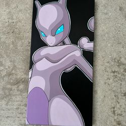 Mewtwo Pokemon Canvas Painting 