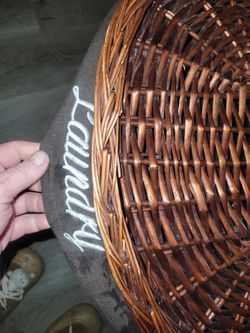 Wicker laundry basket