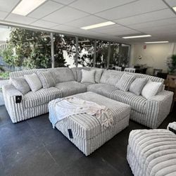 3 Piece Modular Sectional With Ottoman 