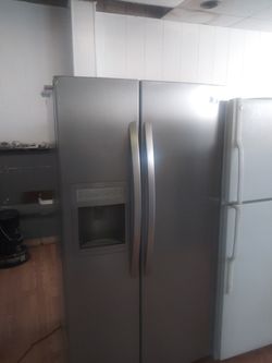 LG stainless side-by-side refrigerator