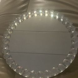 Mirrored round swirling tray