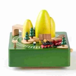 Papyrus Collectible Musical Box - Whimsy Train" by Wooderful Life (Music/ O DU FROHLICHE)(Brand New)