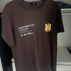 Brown And Yellow Amiri Shirt (Size Medium)