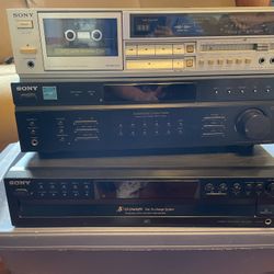 Sony Receiver, Cassette Player, CD Player