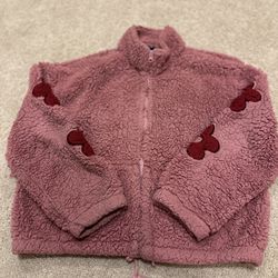 Women’s Warm Fluffy Pink Hoodie Size S 