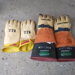2 SETS EXTRA HEAVY DUTY ELECTRICAL GLOVES AND LINING