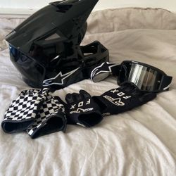 alpinestars Helmet, Goggles, Fox Gloves