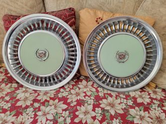 Vintage Cadillac Hubcaps - 15 Inch