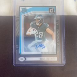 2024 Donruss Clearly Will Shipley Rated Rookie AUTO 