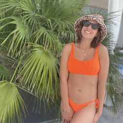 Bold orange bikini by BECCA 