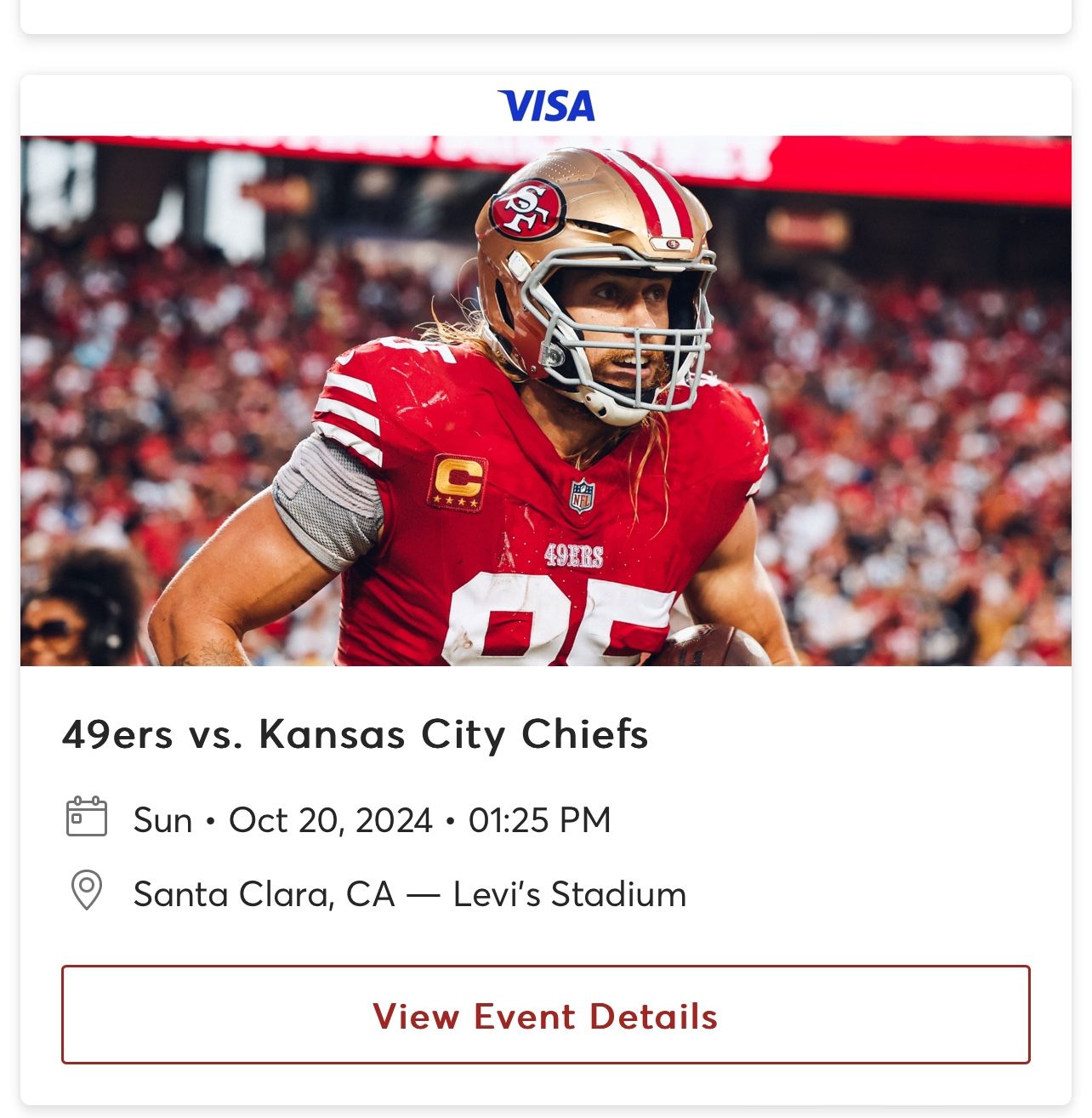 San Francisco 49ers Vs Kansas City Chiefs (free Food And Drinks) 
