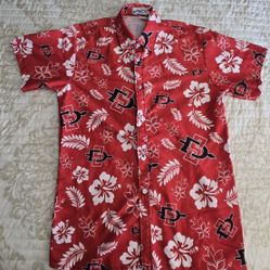 San Diego State Aztecs Hawaiian Shirt - Size Med