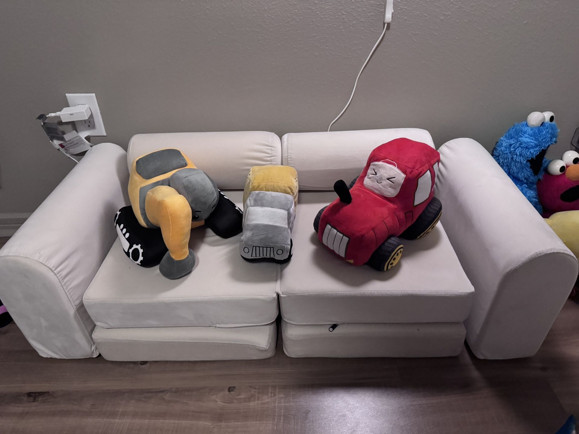 Modular Couch With Cars Pillow