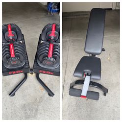 BOWFLEX Adjustable Dumbbells & Bench With Stand