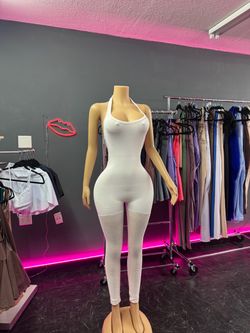 Women’s Sleeveless Bodycon Jumpsuit with Mesh Leg Detail