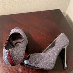 Pewter Glitter Pumps