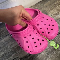 Pink Crocs Size 2 Girls Shoes