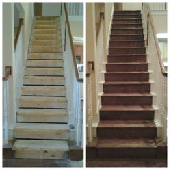 Engineered Hardwood, Stair Treads, White Risers, Upgrade Today