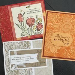 Set Of 3 Handmade Cards