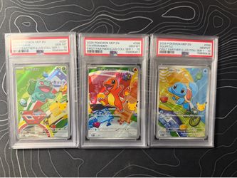 First Partner Kanto Set PSA 10 SEQUENTIAL - 037, 038, 039