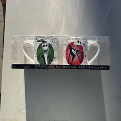 The Nightmare Before Christmas Ceramic Mug Set Disney 25 Years New In Package