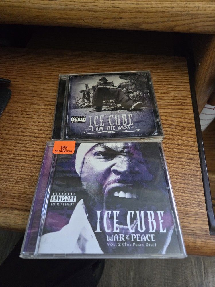 Lot Of 2 Cd Ice Cube I Am The West And War And Peace Vol 2