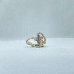 14k Solid Gold Butterfly Ring