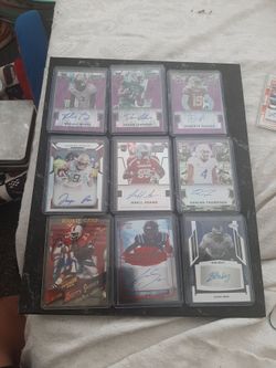 9 Rookie Autograph Football Cards