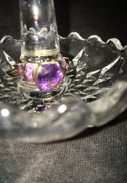 Amethyst 10k estate ring 7.75