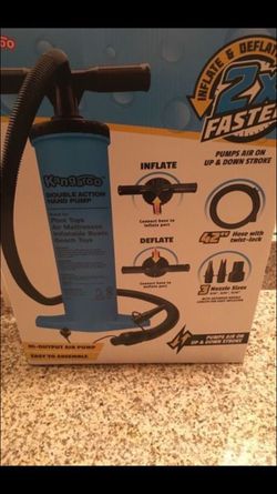 Double Action Hand pump Inflates and deflate 2X faster
