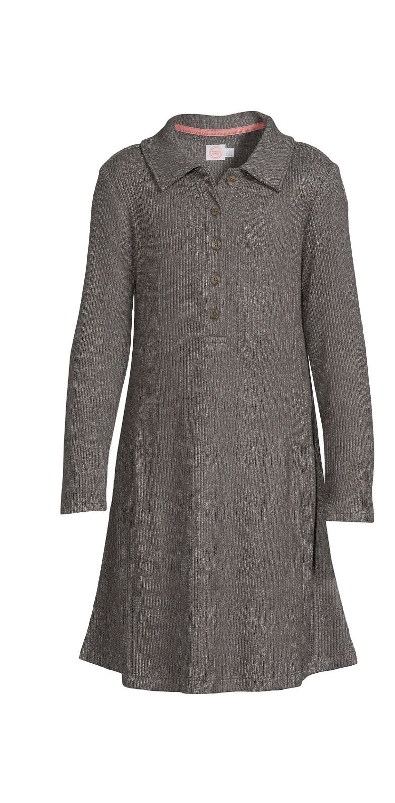 New Long-Sleeved Dress with Collar for Girls, Size XL (14-16 Plus) / $7