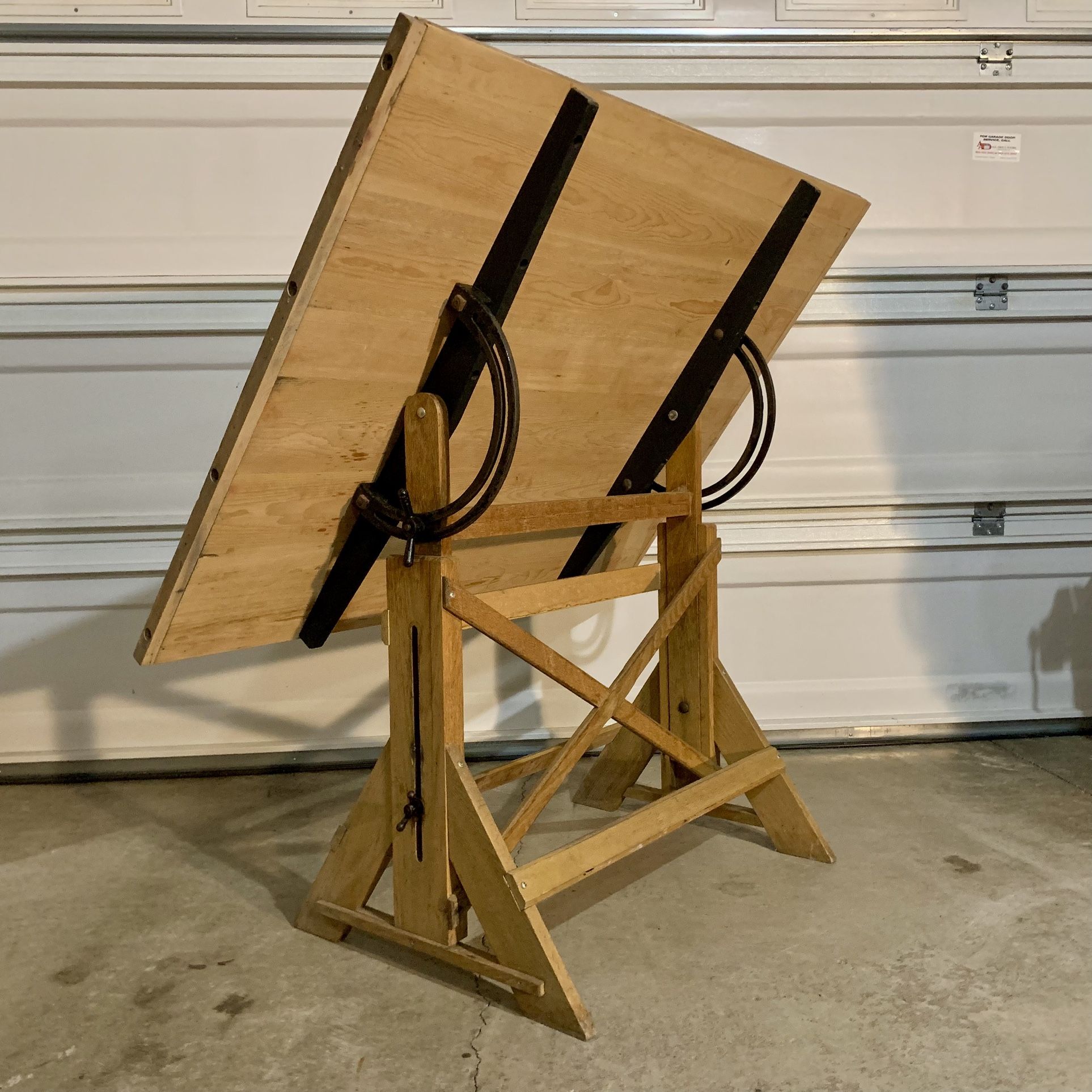 Antique Rustic Drafting Table + Free Delivery