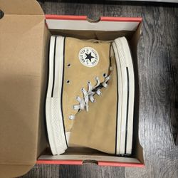 Tan Platform Converse High Top