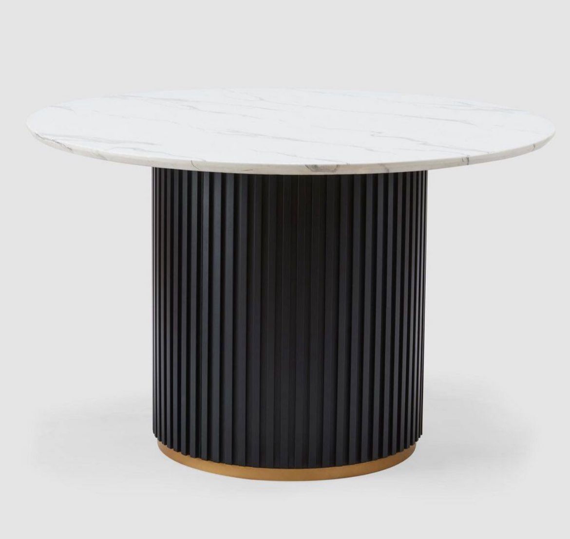 New Metal Base Table Faux Marble Top  2 Boucel Chairs 