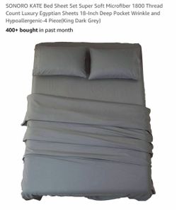 4pcs bed sheet set, king size, new