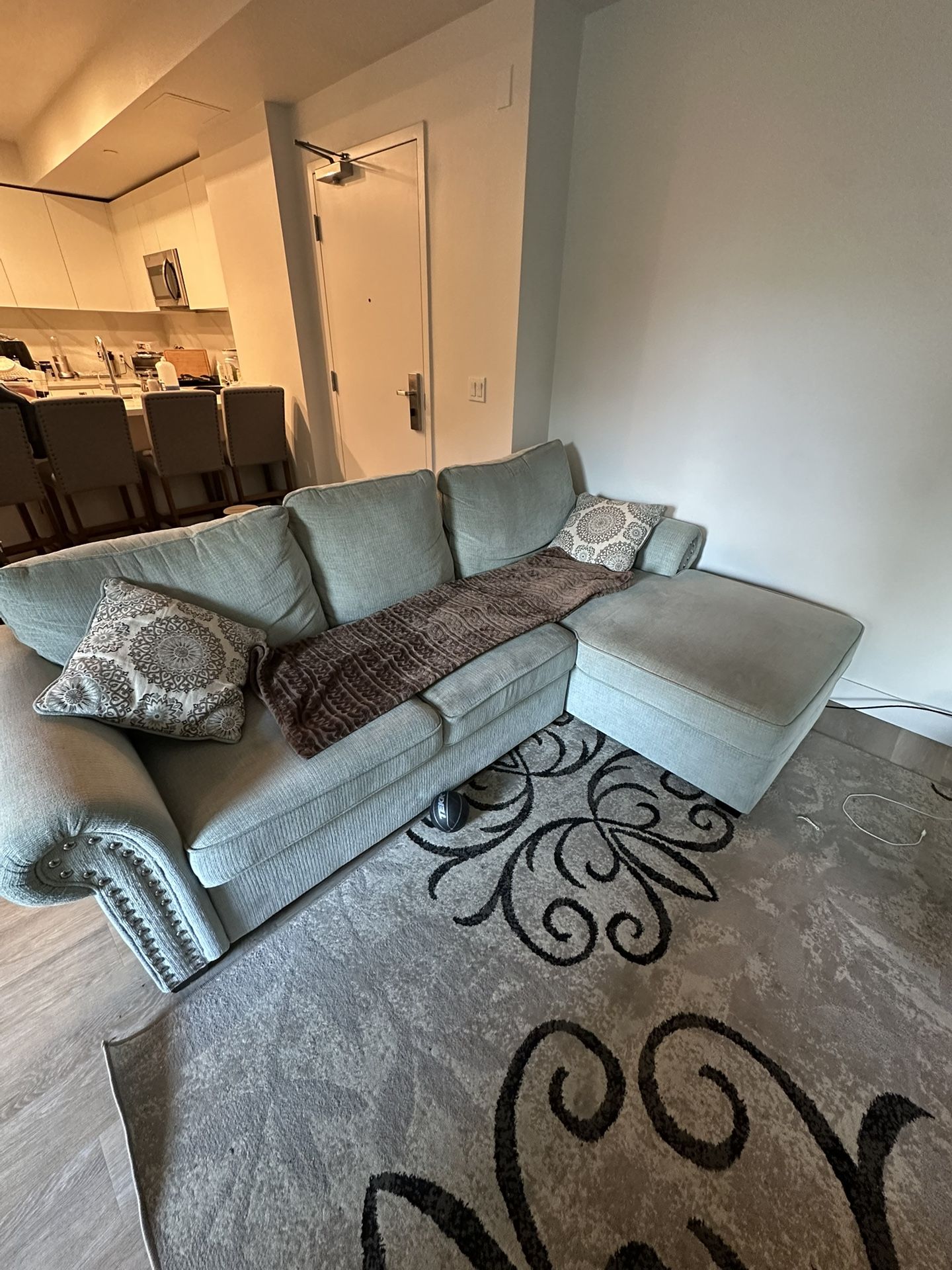 Sectional Sleeper Couch With Storage And Matching Love Seat