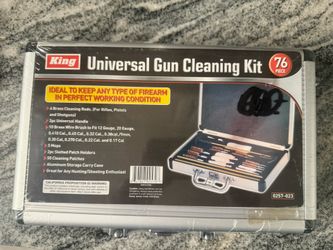 King 76-PC Universal Gun Cleaning Kit w/ Aluminum Case 0257-023 Brand NEW