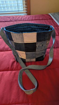Located in Albuquerque. Handmade JEAN bag.