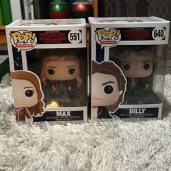 Stranger Things Max And Billy OG Funko Pop
