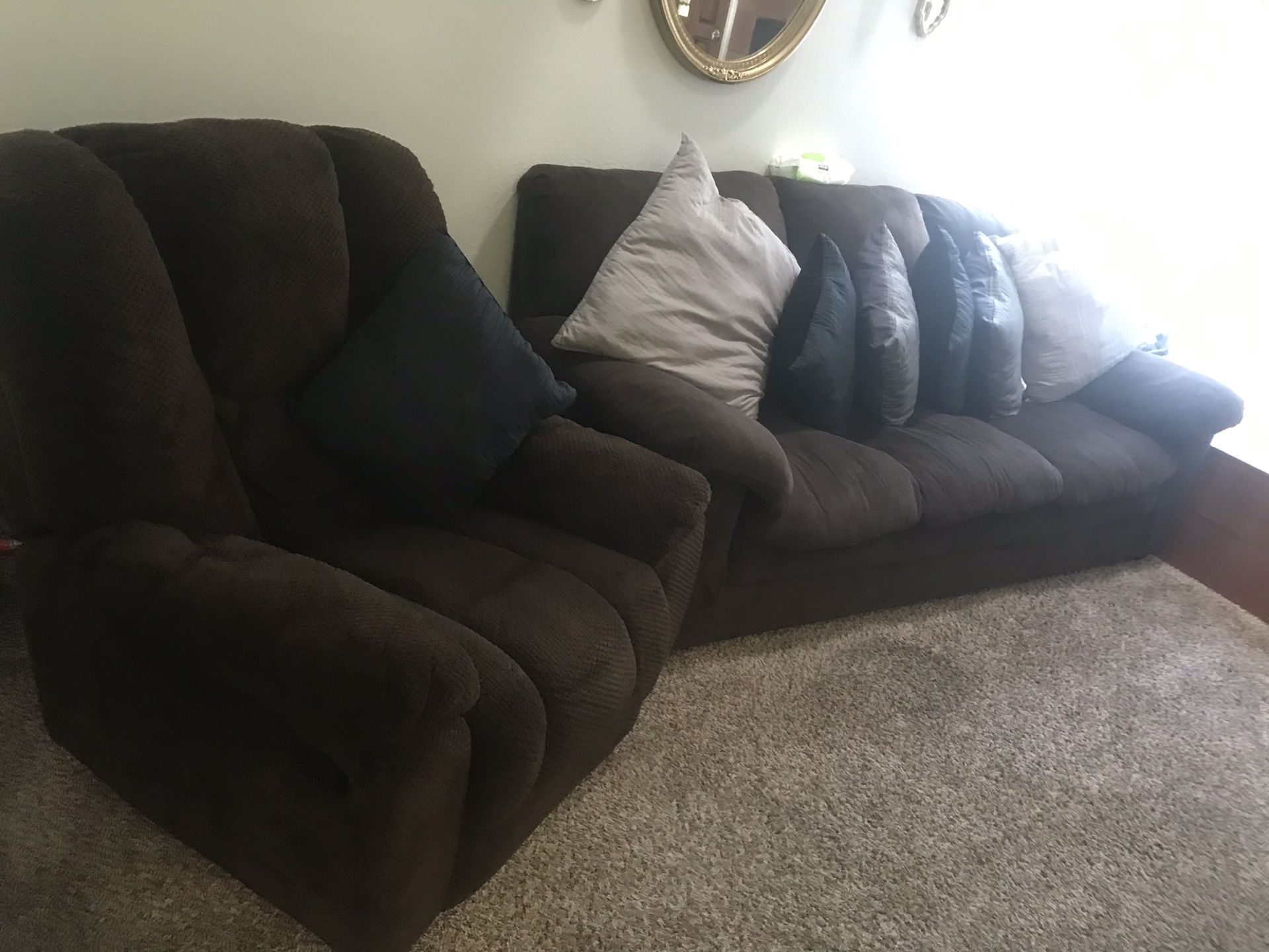 Brown couches